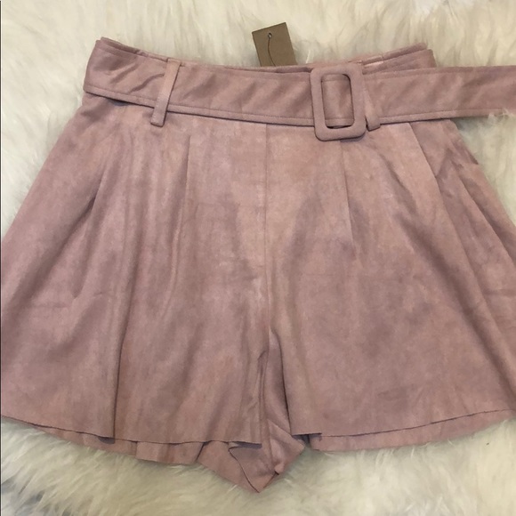 PINK BELTED SHORTS - Picture 4 of 5